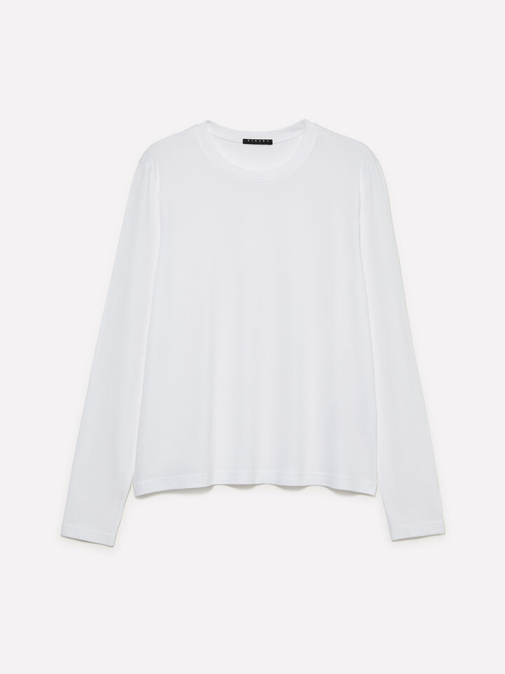 White long sleeve t-shirt - women's long sleeve t-shirts - White | Sisley image number 1